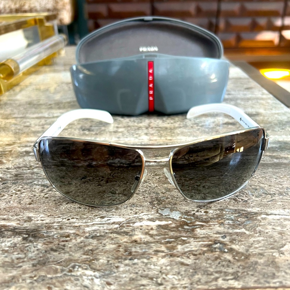 New PRADA Linea Rossa Sunglasses with hard case and lens cloth